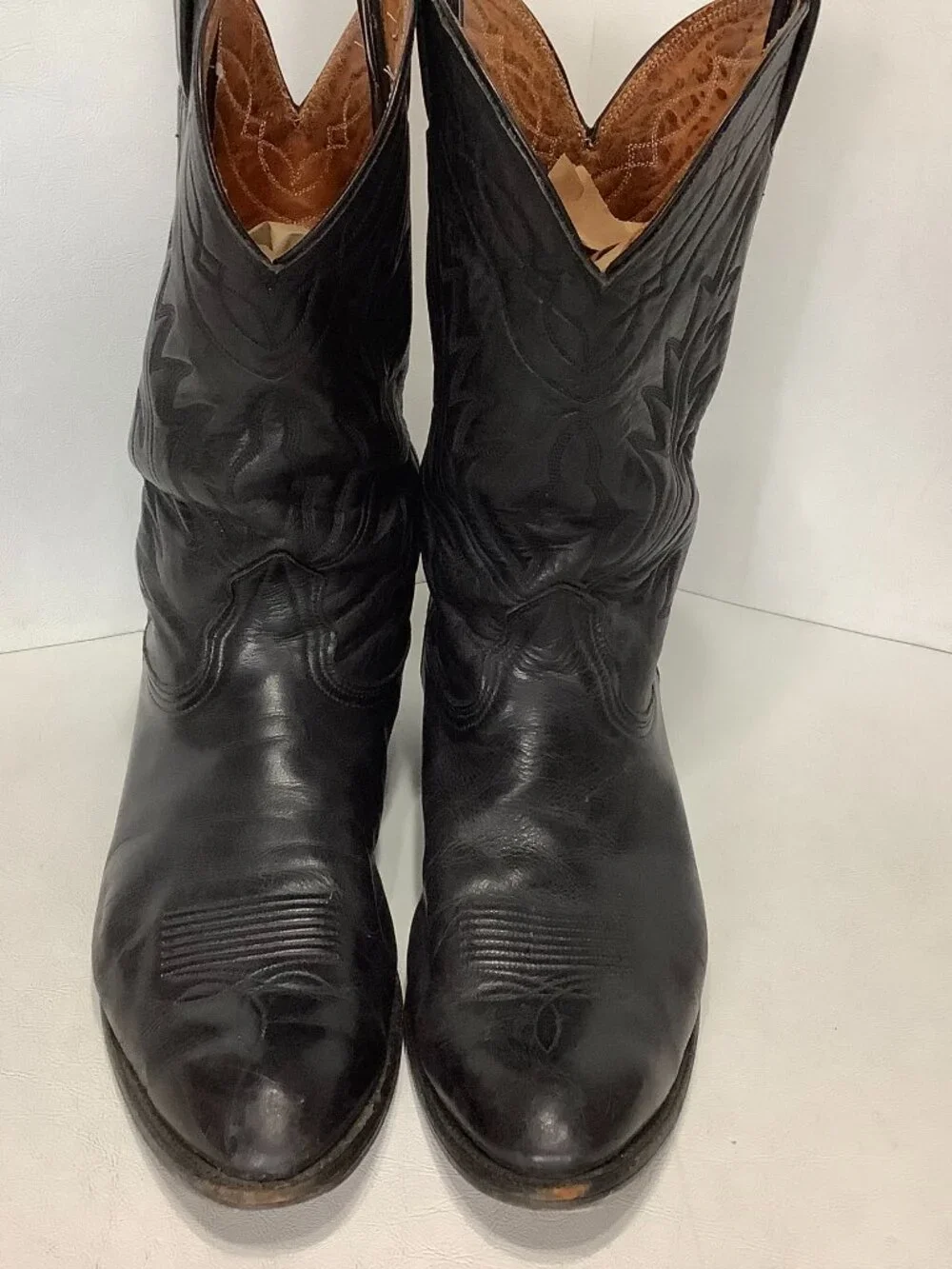 Vintage Nocona Leather Boots N25436 #K017 Black